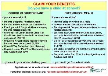 School Clothing Grants & Free School Meals - 2023/2024 Academic Year